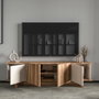 Hanah Home Diana Mueble para TV Beige y Nogal